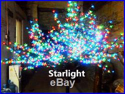 Outdoor 6.5ft LED Cherry Tree Christmas Tree RGB Without Changing Color 864 LEDs