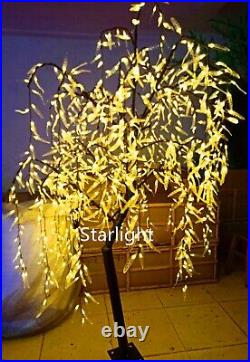 Outdoor 7ft Warm White LED Weeping Willow Tree Christmas Tree Light Holiday Gift