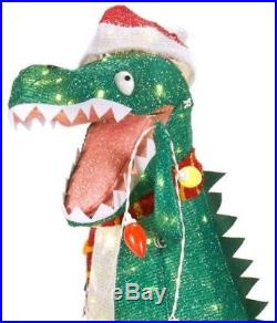 Outdoor Christmas Alligator Decoration Lighted Outdoor Lawn Yard Ornament