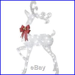 Outdoor Christmas Buck Reindeer Decoration Pre Lit Holiday Yard Patio Lawn Decor