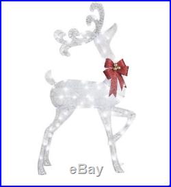 Outdoor Christmas Buck Reindeer Decoration Pre Lit Holiday Yard Patio Lawn Decor