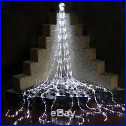 Outdoor Christmas Decoration 16 ft Blue LED Waterfall Lights Indoor Xmas Decor