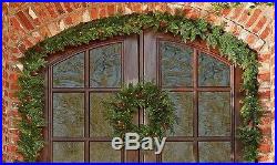 Outdoor Christmas Decoration 5 Piece Entryway Pre Lit Garland Wreath 2 Trees