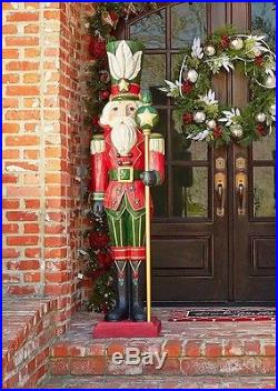 Outdoor Christmas Decoration Nutcracker Life Size Indoor Entryway Decor Holiday
