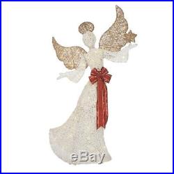 Outdoor Christmas Decorations Pre-Lit Angel Sculpture Lighted Yard Decor Holiday