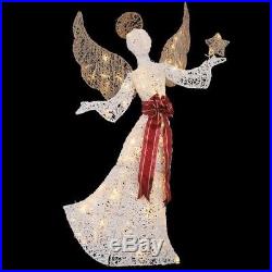 Outdoor Christmas Decorations Pre-Lit Angel Sculpture Lighted Yard Decor Holiday