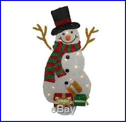 Outdoor Christmas Decorations Santa Claus Snowman White Indoor 31 LED Lights