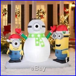 Outdoor Christmas Display Minions 7′ Inflatable Lawn Decorations Xmas Home