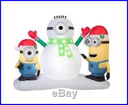 Outdoor Christmas Display Minions 7' Inflatable Lawn Decorations Xmas Home