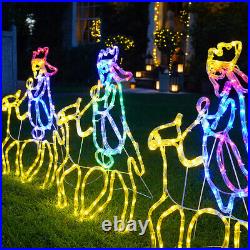 Outdoor Christmas LED Three 3 Wise Men Silhouette Motif Rope Light Decoration