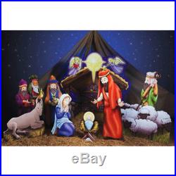 Outdoor Christmas Nativity Scene Set Jesus Holy Family Yard Lawn Decoration