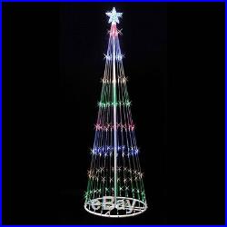 Outdoor Christmas Tree 6 Foot LED Multi Color Lights Holiday Decor Star Topper