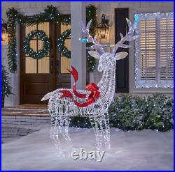 Outdoor Christmas Yard Decorations Holiday Reindeer Deer Pre Lit LED 6FT Buck