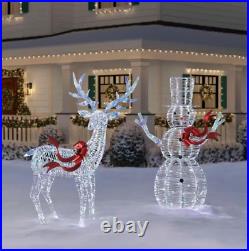 Outdoor Christmas Yard Decorations Holiday Reindeer Deer Pre Lit LED 6FT Buck