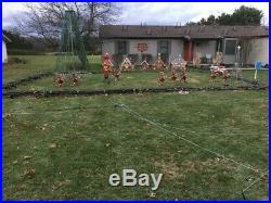 Outdoor Christmas train decoration with track