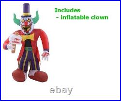 Outdoor Halloween Decorations Free Candy Scary Clown Inflatable Airblown 7′ Yard