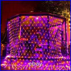 Outdoor Halloween Net Lights, 198 LEDs 9.8FT x 6.6FT, Plug in Waterproof