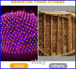 Outdoor Halloween Net Lights, 198 LEDs 9.8FT x 6.6FT, Plug in Waterproof