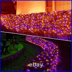 Outdoor Halloween Net Lights, 198 LEDs 9.8FT x 6.6FT, Plug in Waterproof