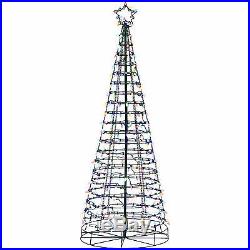 Outdoor Holiday Home Christmas 6ft Color-Changing LED Light Metal Tree Sculpture
