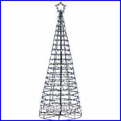 Outdoor Holiday Home Christmas 6ft Color-Changing LED Light Metal Tree Sculpture