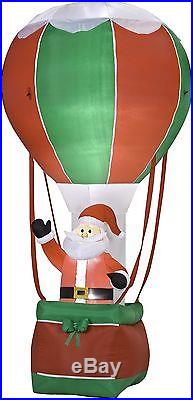 Outdoor Inflatable Santa In Hot Air Ballon Xmas Holiday Party Home Decoration