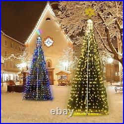 Outdoor LED Christmas Tree LightShow Remote Control, 12Ft Outside Tall Cone A
