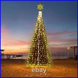 Outdoor LED Christmas Tree LightShow Remote Control, 12Ft Outside Tall Cone A