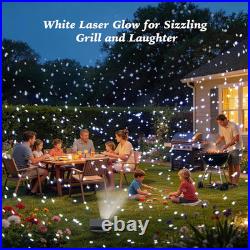 Outdoor Laser Lights Projector, White Laser Fairy Lights Projector, Christmas Sn