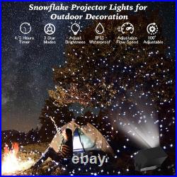 Outdoor Laser Lights Projector, White Laser Fairy Lights Projector, Christmas Sn