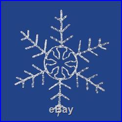 Outdoor Led Christmas Light Decoration Ornament Pure White Forked Snowflake 48