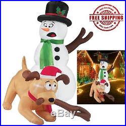 Outdoor Lighted Christmas Yard Decoration Inflatable Airblown Snowman Sculpture