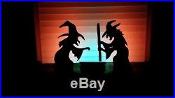 Outdoor Lighted Halloween Decorations Silhouettes Yard Art Witch Display 3pc Set