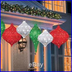 Outdoor Lighted Hanging Christmas Ornament Sculptures Yard Decoration 3 Colors
