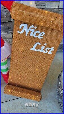 Outdoor Lit Led Girl Christmas Elf With List