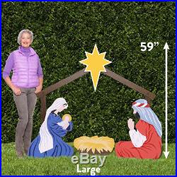 Outdoor Nativity Store Holy Family Outdoor Nativity Set (Large, White)