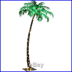 Outdoor Tropical Palm Tree 7′ Tall LED Light Decoration Patio Deck Lighting