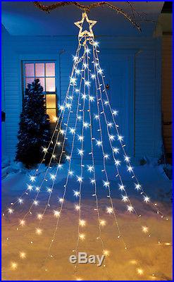 Outdoor christmas decoration holiday over 10 foot tall lighted white tree