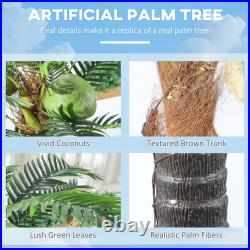 Outsunny Lighted Palm Tree Light Up Artificial Palm Tree with Remote