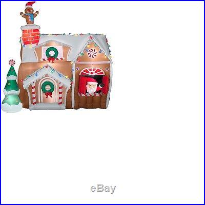Over 8 Ft Airblown Inflatable Animated Lighted Christmas Gingerbread House Yard