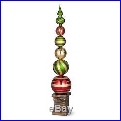 Oversized Outdoor Christmas Ornament Finial Topiary Porch Yard Decor 2 Sizes