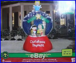 PEANUTS Christmas Airblown Inflatable Nativity Pageant LED Sparkle Globe