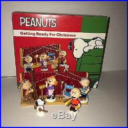 PEANUTS SNOOPY Department 56 Lighted Christmas Village Houses, Characters NEW Box