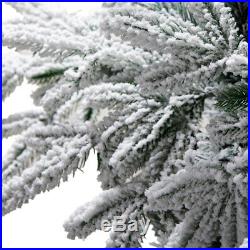 PE&PVC 1400 Tips 8FT Artificial Christmas Trees Flocked Snow White Tree