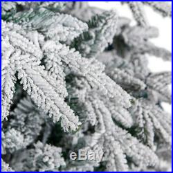 PE&PVC 1400 Tips 8FT Artificial Christmas Trees Flocked Snow White Tree
