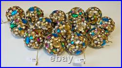 PIER 1 IMPORTS Glass MULTI MOSAIC Christmas BALL Ornament
