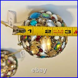 PIER 1 IMPORTS Glass MULTI MOSAIC Christmas BALL Ornament