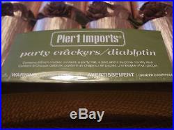 PIER 1 IMPORTS Gold Holiday Dinner PARTY CRACKERS Set of 8 New in Box
