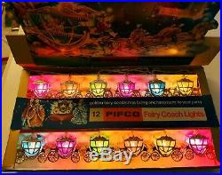PIFCO Vintage Cinderella Fairy 12 Coach Christmas Lights, boxed & working, vgc