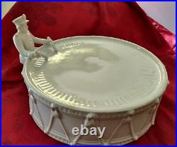 POTTERY BARN 12 Days of Christmas Drummer Boy Drumming Cake Plate Stand Retired
